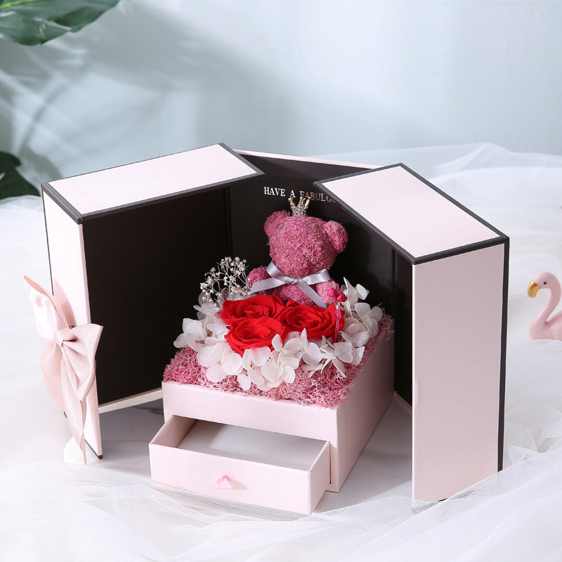 Valentine's Day Bear Preserved Flower Gift Box
