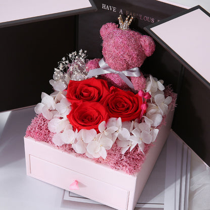 Valentine's Day Bear Preserved Flower Gift Box