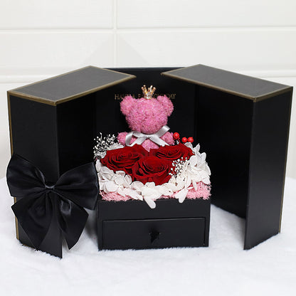 Valentine's Day Bear Preserved Flower Gift Box