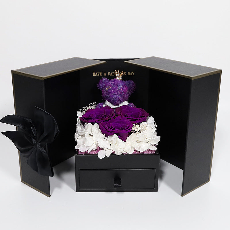 Valentine's Day Bear Preserved Flower Gift Box