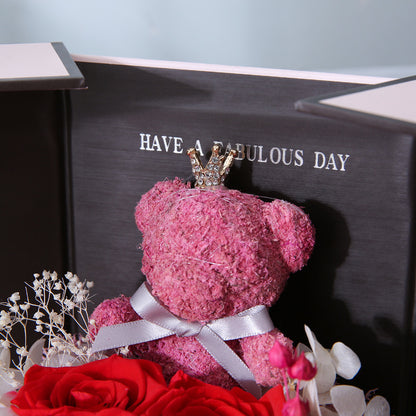 Valentine's Day Bear Preserved Flower Gift Box