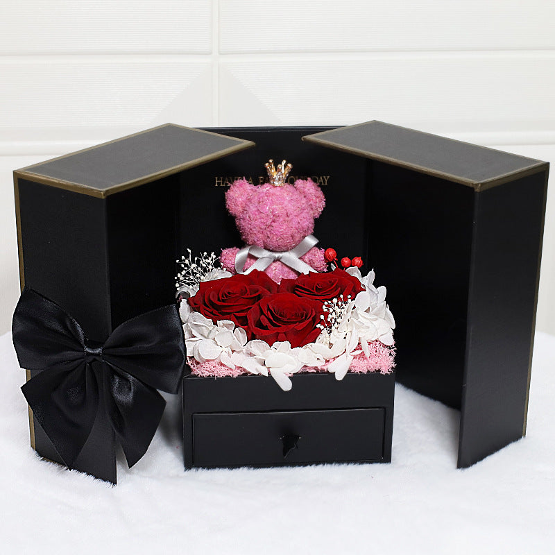 Valentine's Day Bear Preserved Flower Gift Box